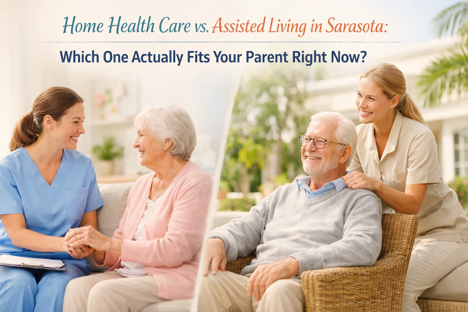 Home Health Care vs. Assisted Living in Sarasota: Which One Actually Fits Your Parent Right Now?