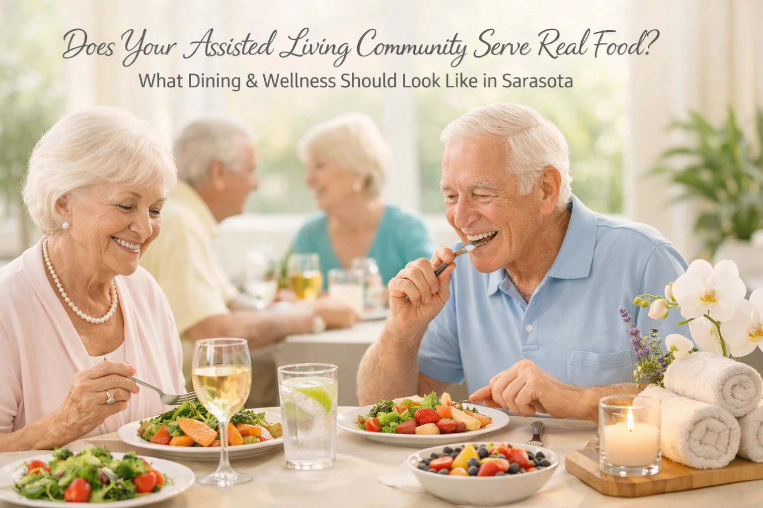 Does Your Assisted Living Community Serve Real Food? What Dining & Wellness Should Look Like in Sarasota